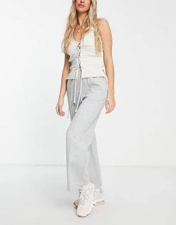 Urban Revivo Wide Leg Trouser In Grey For Women -Urban Revivo Sales unnamed file 977